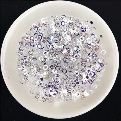 High Flash Crystal 3000 шт./упак. двойной блесток 4 мм Круг кольцо 2 мм круглой формы точки свободные блестки для ногтей, для женщин украшения ногтей аксессуары - Цвет: High Flash Crystal