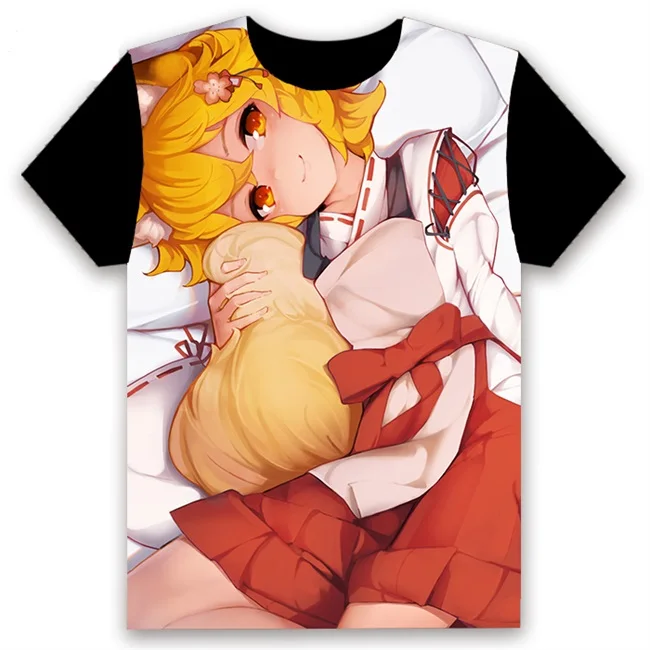 6 Модная мужская футболка, аниме Sewayaki Kitsune no Senko-san Nakano, косплей, короткий рукав, унисекс, повседневная черная футболка, Harajuku, топы - Цвет: 6