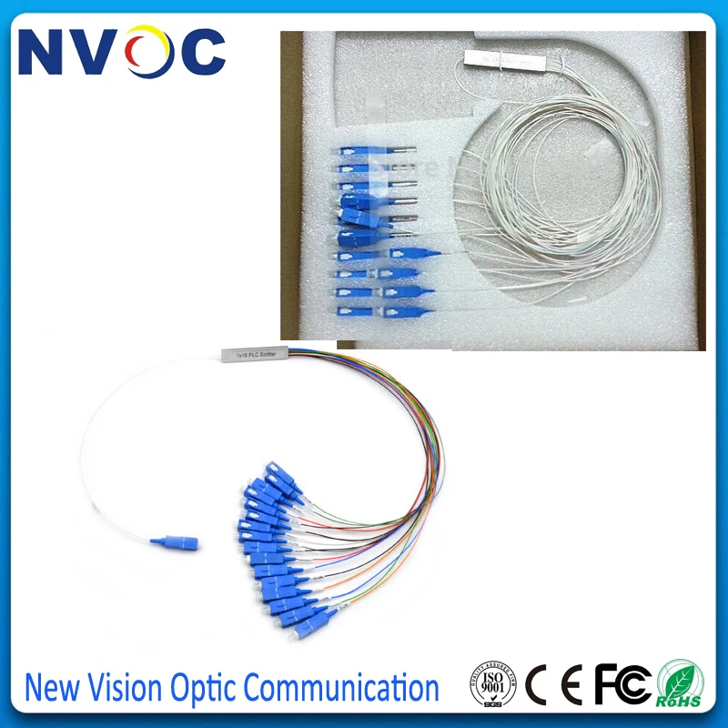 100 шт./лот 1x16 PLC сплиттер 900um стальной трубчатый тип мини размер