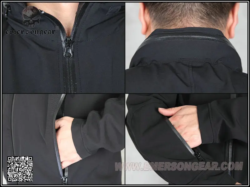 EMERSON открытый светильник Тактический Soft Shell куртка с капюшоном на открытом