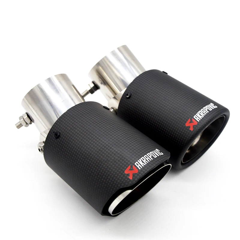 1 шт. Универсальный наконечник выхлопной трубы из углеродного волокна Akrapovic для