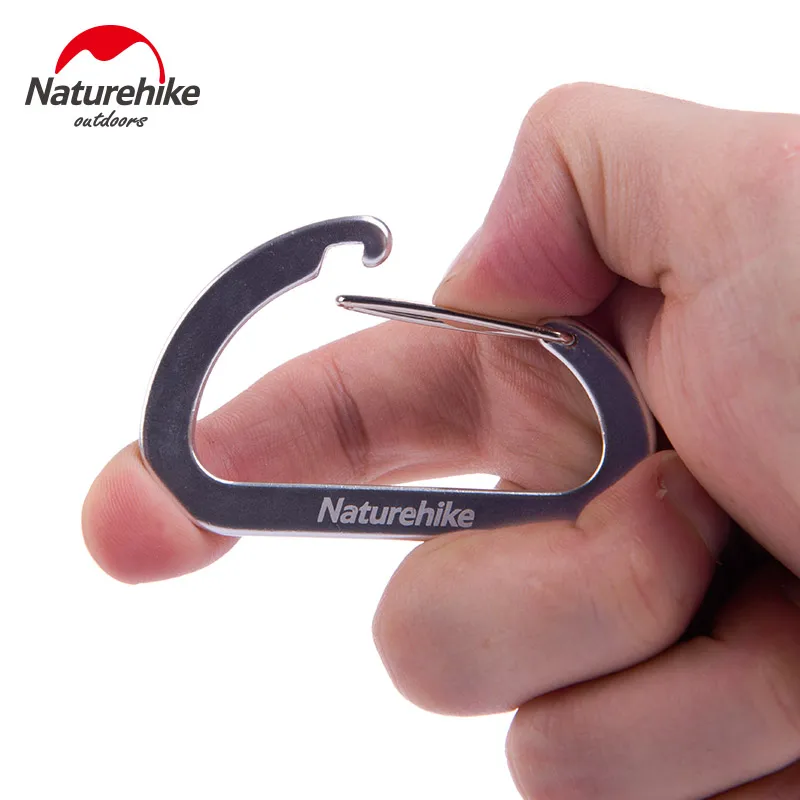 Naturehike 10 шт./лот 6 5 см D форма для кемпинга Карабин Алюминиевый зажим держатель Мини