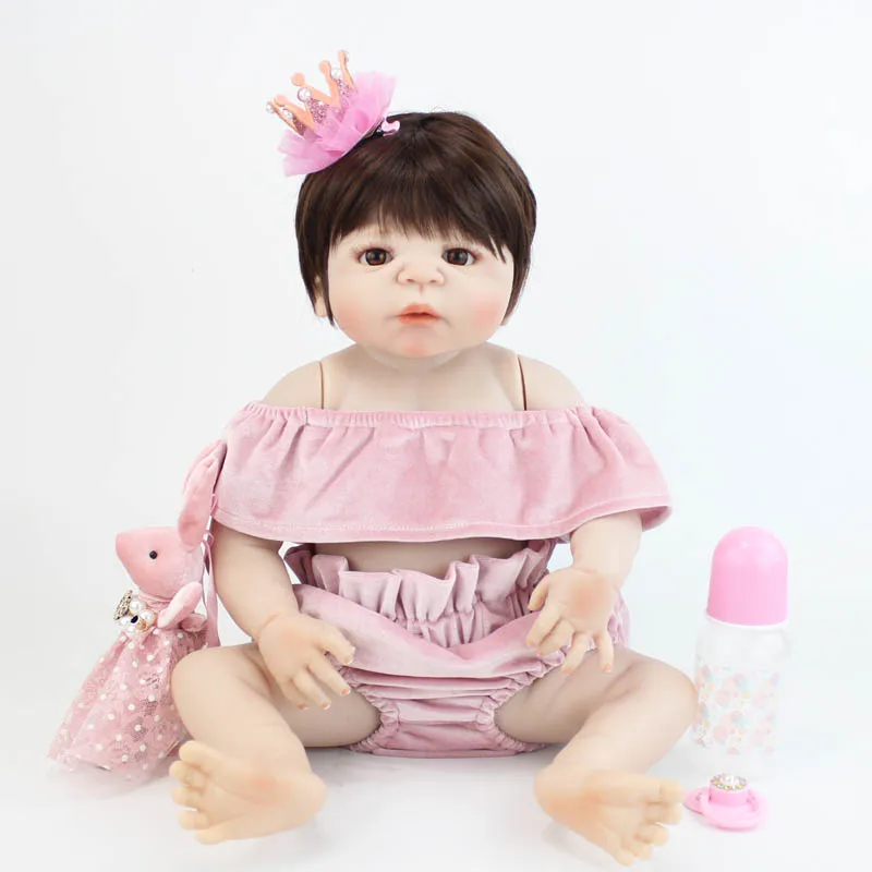 BZDOLL, 55 см, силиконовая виниловая кукла для новорожденного, кукла для новорожденного, принцесса, светлые дети, Bebe, детская игрушка для купания, подарок на день рождения для девочки