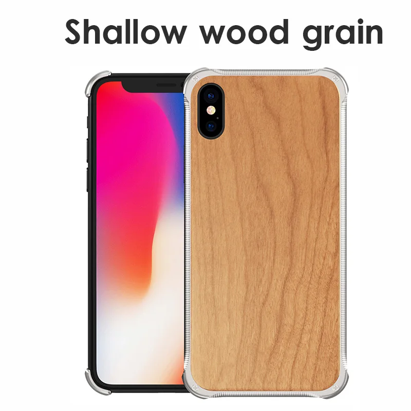 Shallow Wood Suntaiho чехол на айфон х iPhone XS Max case роскошные деревянные металлический каркас чехол для айфон 7 XS MAX XR X 7 плюс 8 чехол крышка Роскошные палисандр Cherry - Цвет: Shallow Wood