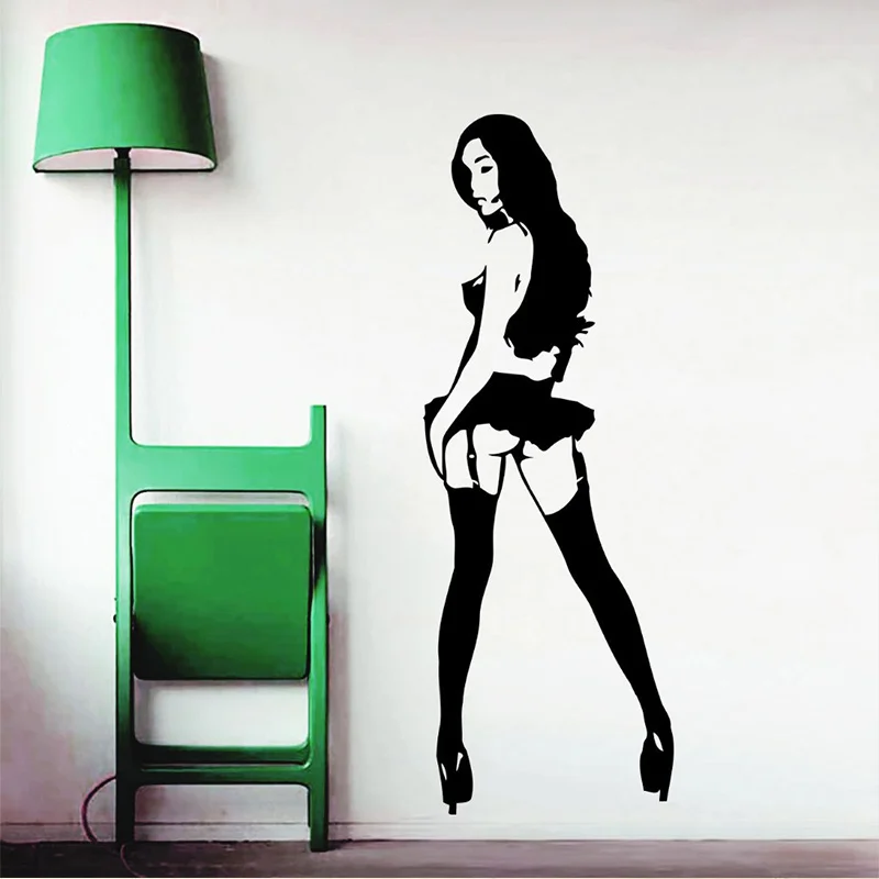 

Sexy Girl Club Sticker naked Decal Muurstickers Posters Vinyl Wall Decals Pegatina Quadro Parede Decor Mural Sexy Girl Sticker