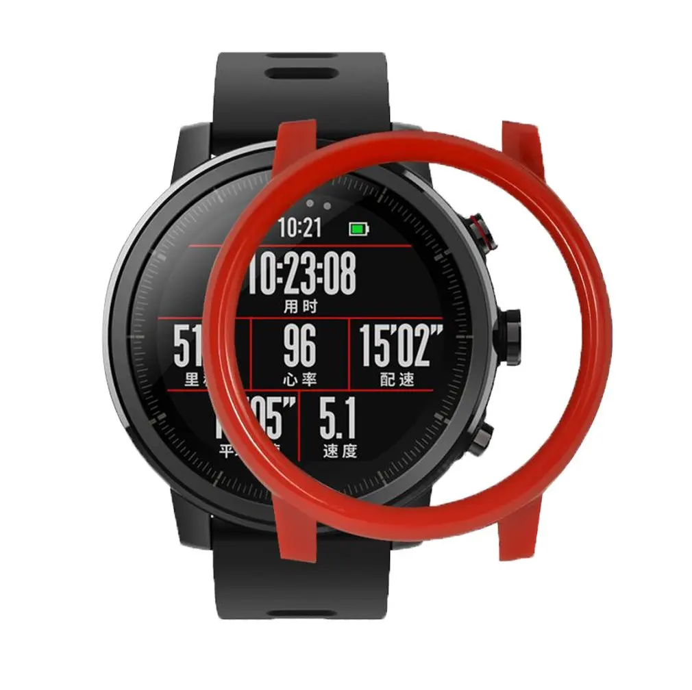 6 Защитный чехол для экрана Amazfit 2/2 S Stratos с полной рамкой, защитный чехол для ПК Amazfit 2 поколения, часы, заменяющие защитный - Цвет ремешка: 6