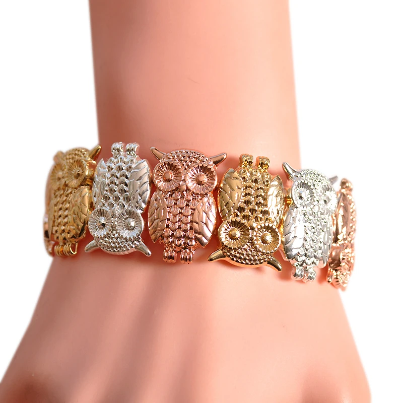 The new popular gorgeous women jewelry wholesale girls birthday party restore ancient ways the owl bracelet gift shipping agent | Гибкие и