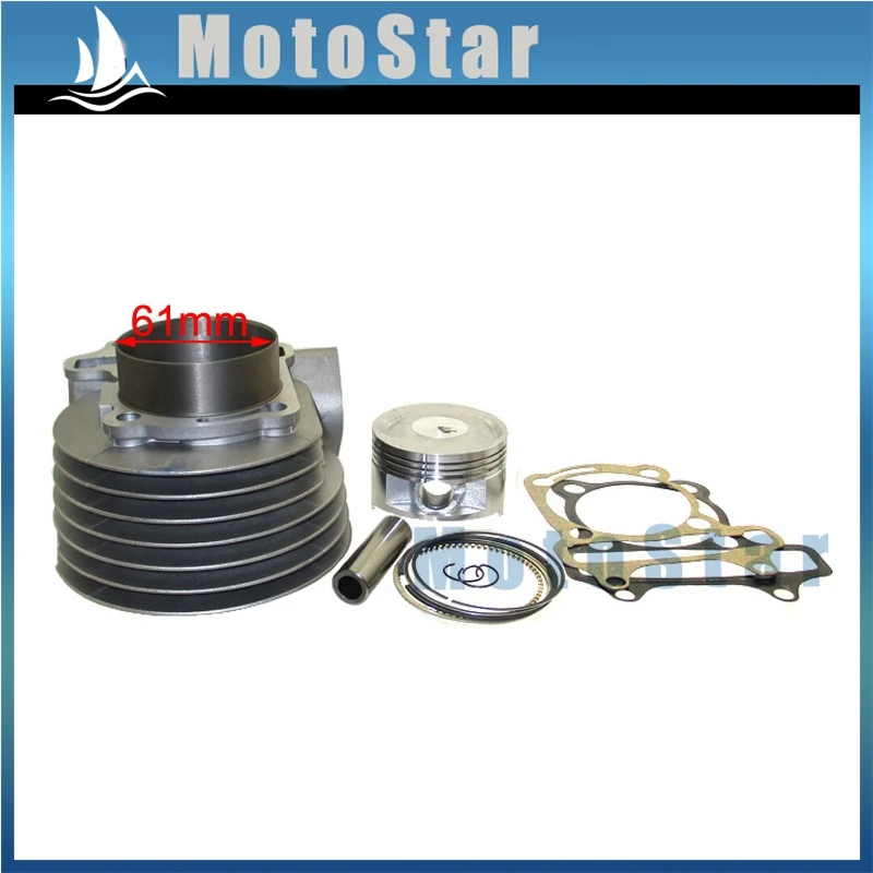61 мм цилиндр 180cc комплект с большим отверстием для GY6 125cc 150cc 1P52QMI 1P57QMJ двигатель