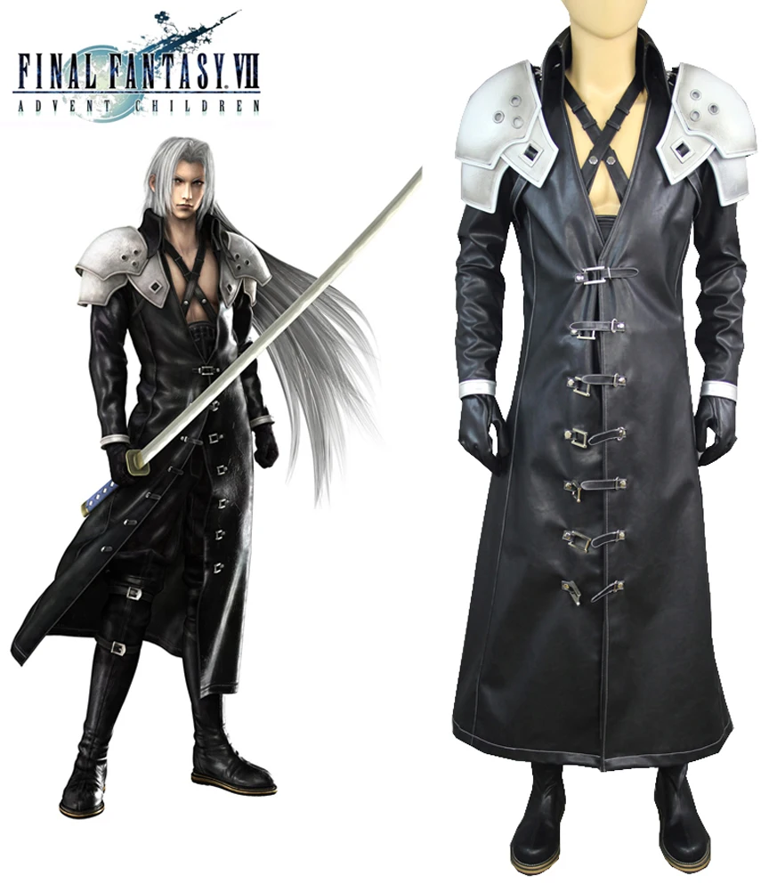 FF Sephiroth Cosplay финальная фантазия VII:Advent Kids Shin'Ra костюм героя косплэй Сделано на