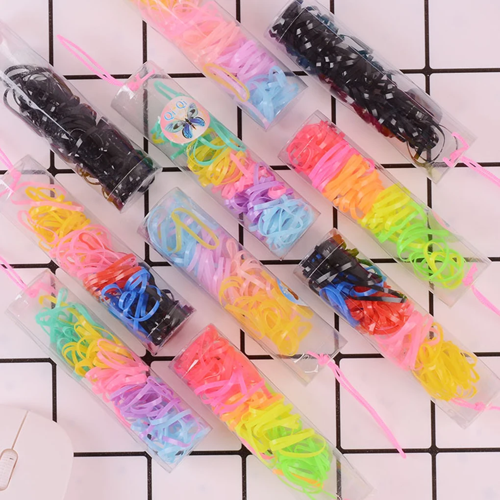 

2019 New 90pcs/lot Baby Girl Disposable Elastics Rubber Hair Bands Children Ponytail Holder Kid Small Hair Bands