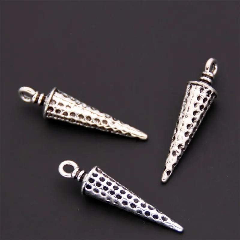 

15pcs Silver Color Ornament Charms Jewelry 3D Rivet Pendant Accessories Jewelry Handmade DIY For Making Stud Earrings A1496
