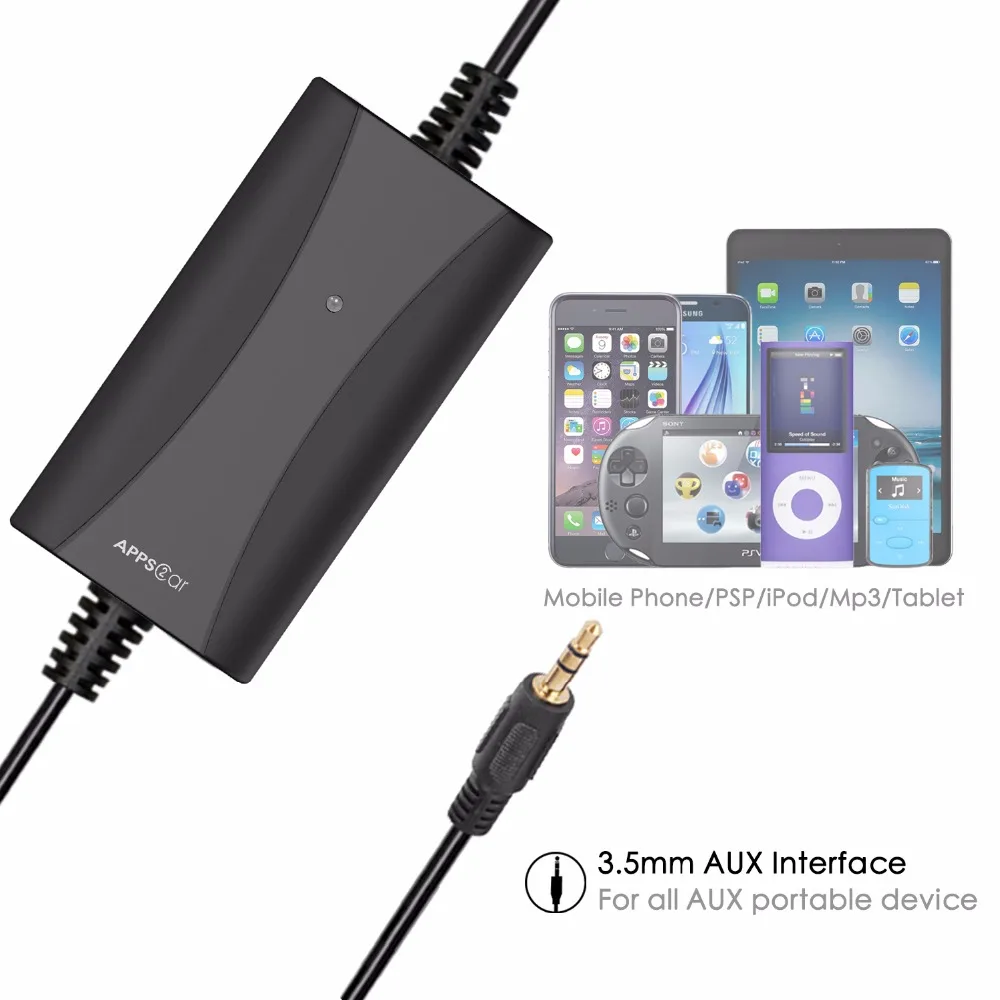 APPS2Car стерео AUX вход Адаптер вспомогательный MP3 комплект USB зарядное устройство