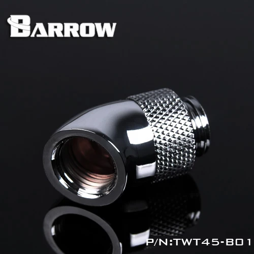 Barrow черный белый серебряный резьбовой переходник G1/4 дюйма с поворотом на 45
