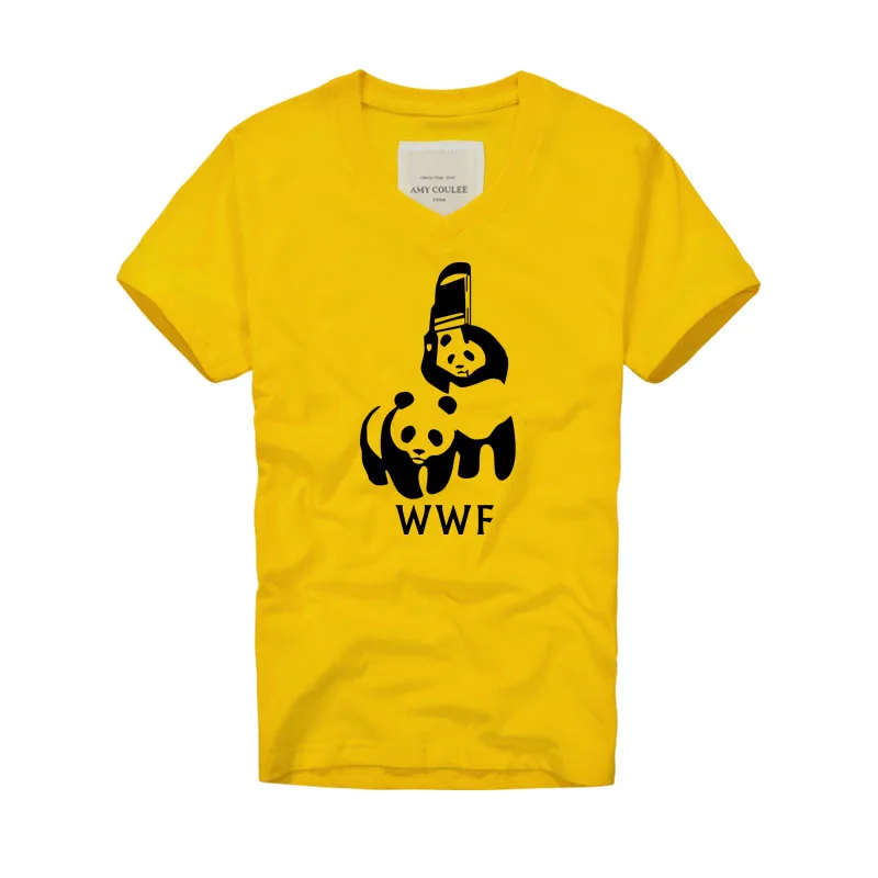 2019 летняя брендовая одежда WWF Wrestling панда комедия с короткими рукавами крутая