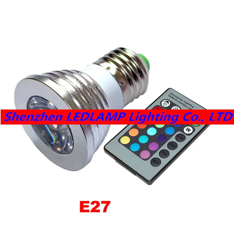 500 комплектов 3 Вт LED RGB прожектор изменяемый цвет Светодиодная лампа Точечный