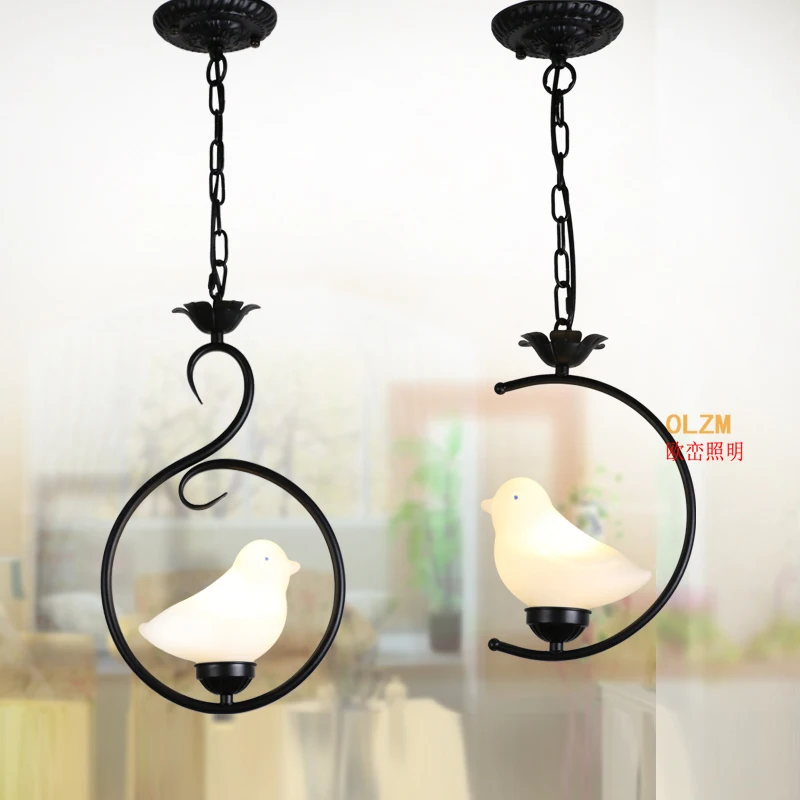 Креативный подвесной светильник в виде птички для прихожей коридора спальни