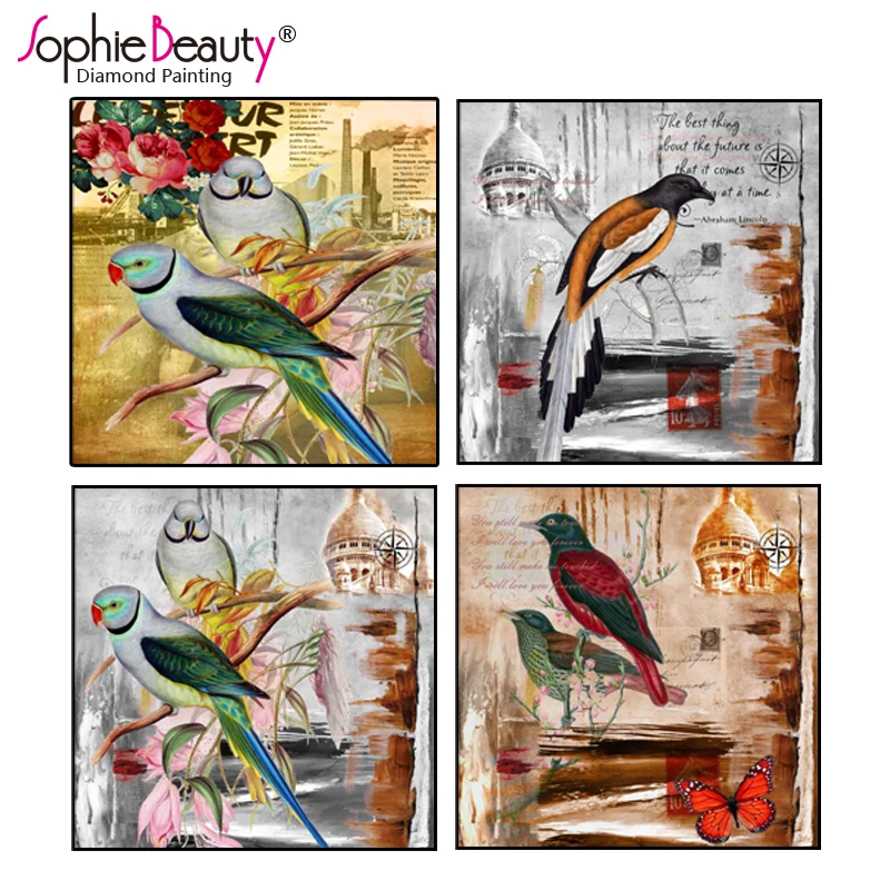 

Sophie Beauty New Style Diy Diamond Painting Full Cross Stitch Embroidery Cute Bird Mosaic Kit Craft Art For Kids Gift C230