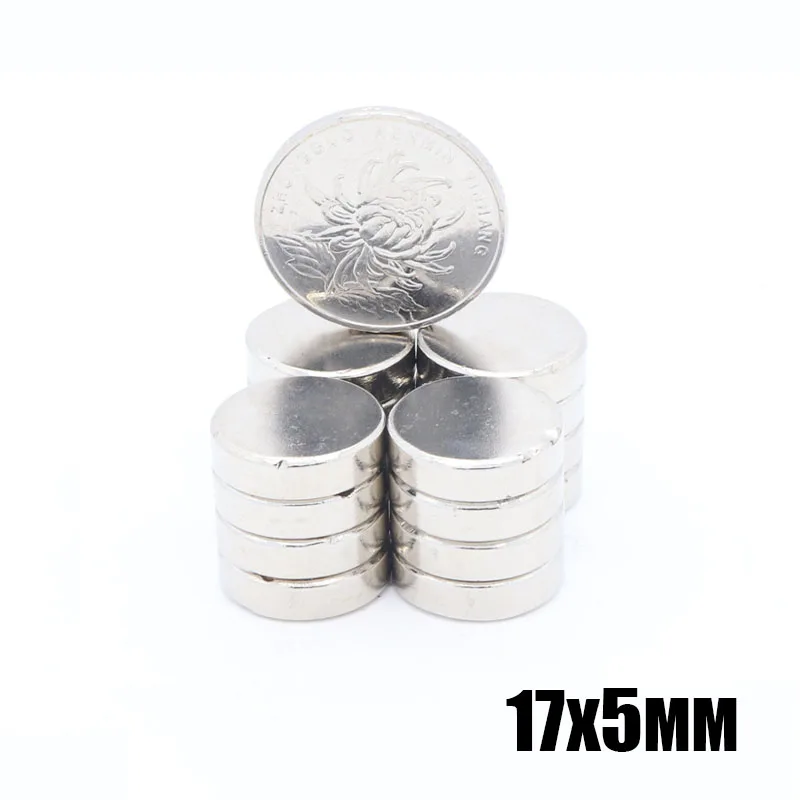 10 шт. 17x5 мм N35 Сильный Неодимовый магнит 17x5 мм круглые Редкоземельные постоянные магниты 17*5 мм упаковка магнит на холодильник