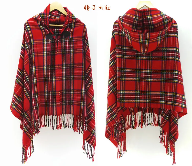 

Big scarves winter scarf cashmere poncho women Bohemian Shawl Scarf Tribal Fringe Hoodies blankets Cape shawl Ponchos and Capes