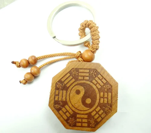 Брелок из натурального красного дерева с трехмерной гравировкой Сплетницы