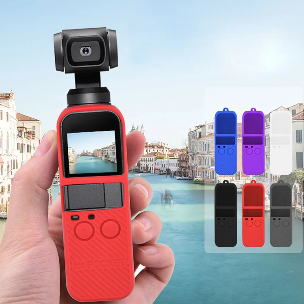 Ручка Gimbal Модный мягкий защитный чехол твердый с ремешком аксессуар анти-потеря камера силиконовый чехол защита от ударов для OSMO Pocket
