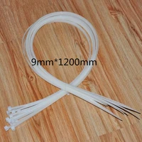 wholesale ultralong 20pcs 9mm1200mm white self locking plastic plastic nylon cable tieswire zip tie free shipping