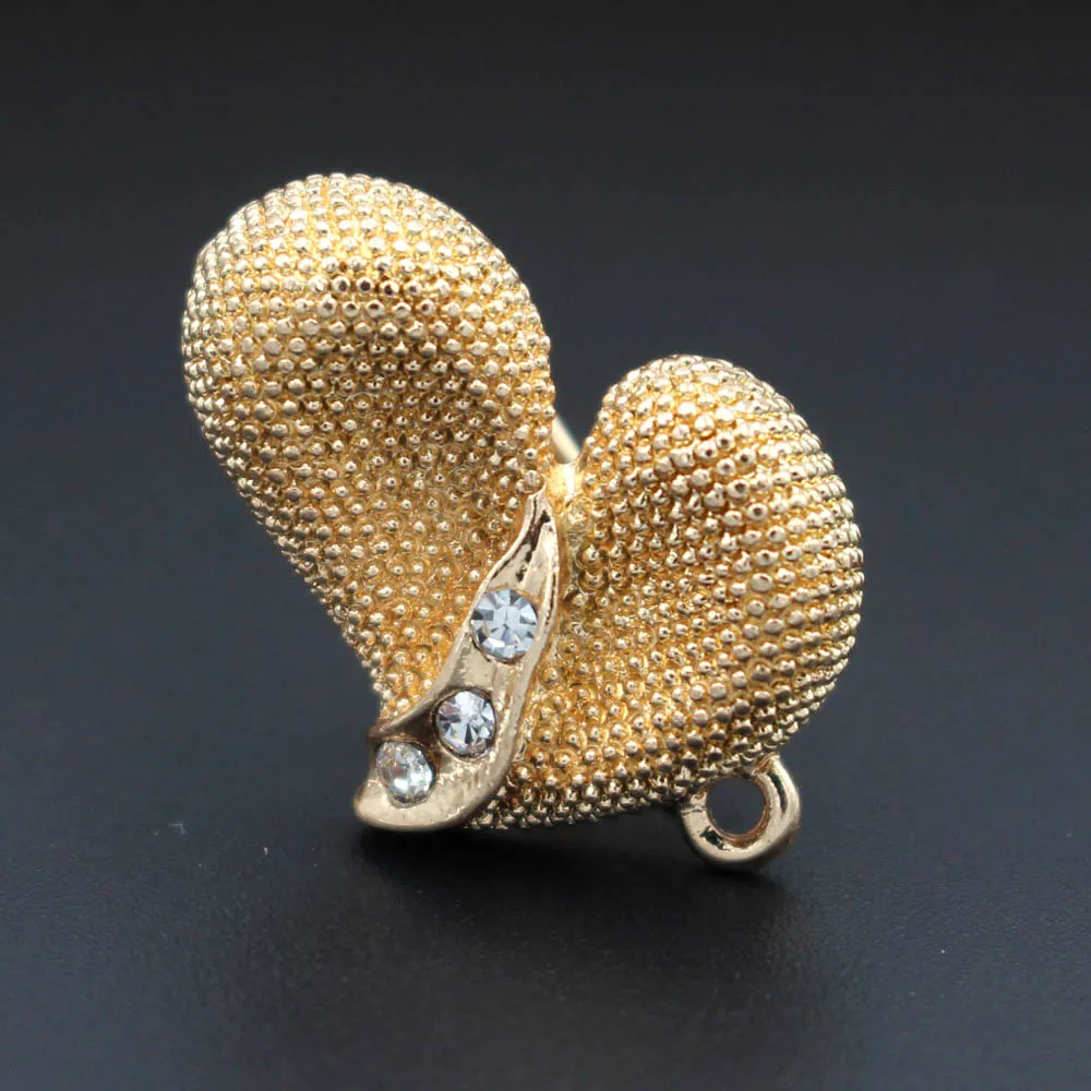 African Earrings Post Clip Back with Loop Hanger Connectors Heart Base Findings DIY Nigerian Women Wedding Jewelry Set Making | Украшения и