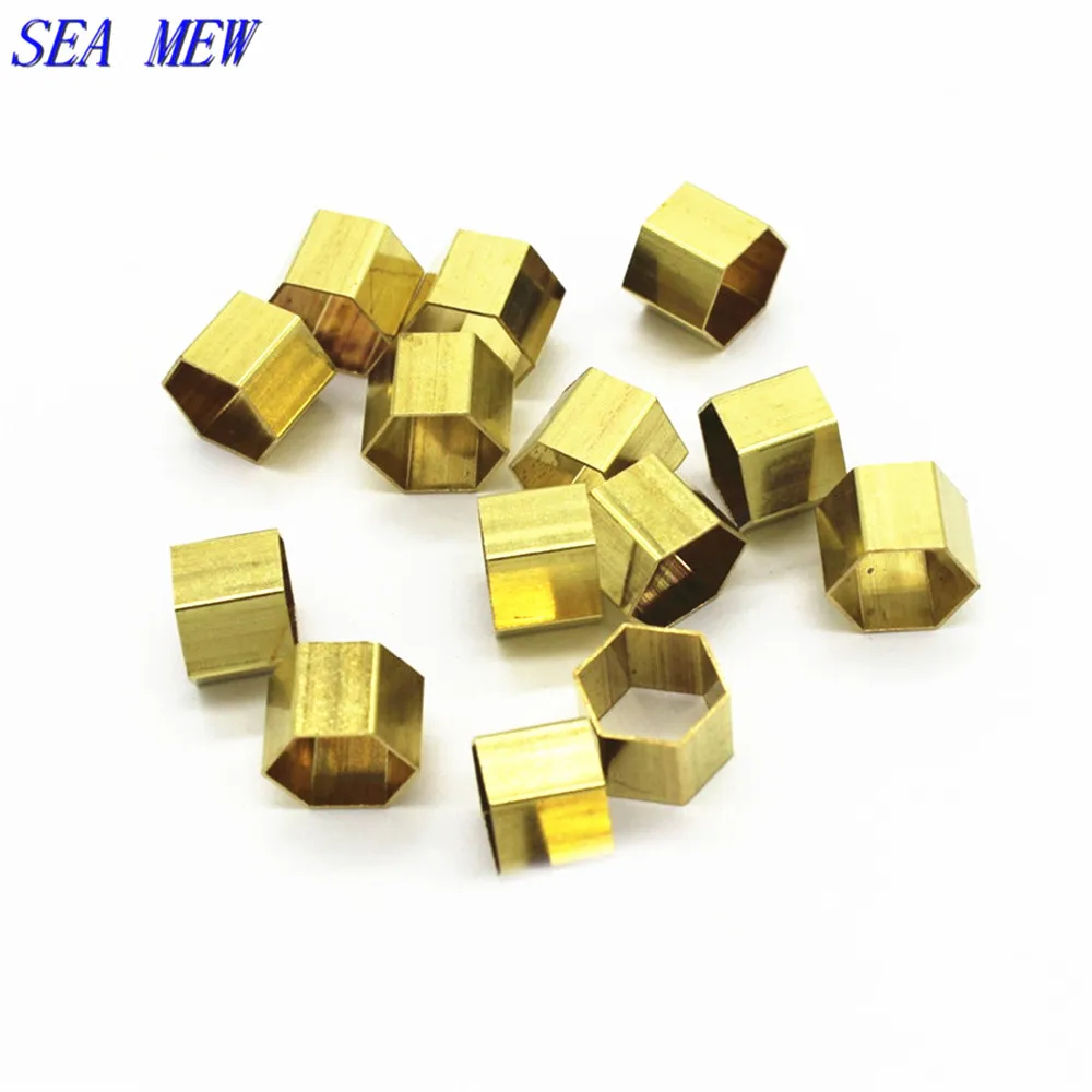 

SEA MEW Wholesale Raw Brass Tube Beads 6*8mm/10*8mm/12*8mm DIY Jewelry Findings For Jewelry Making 100PCS