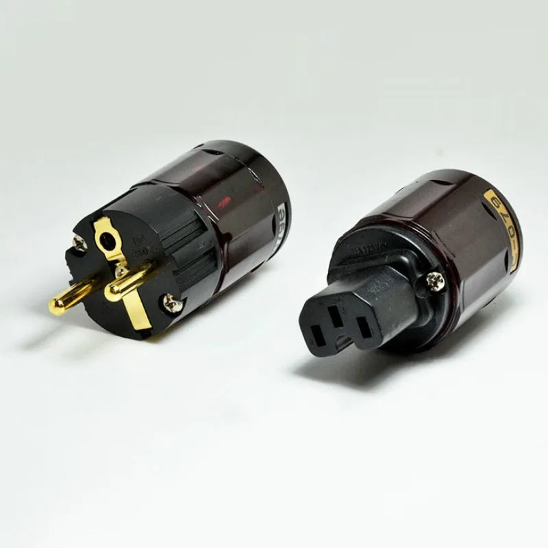 Позолоченный европейский стандартный разъем IEC розеточная часть соединителя AC