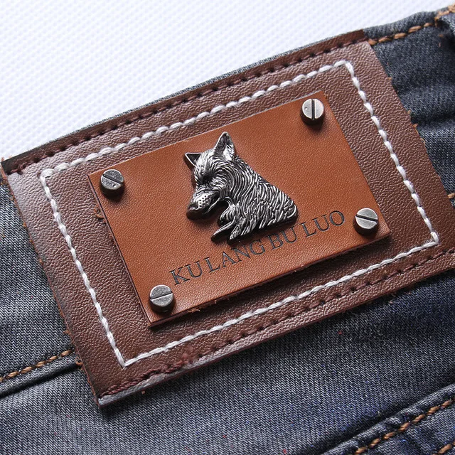 Модный молодежный тренд знаменитого дракона декоративный тотем мужские джинсы