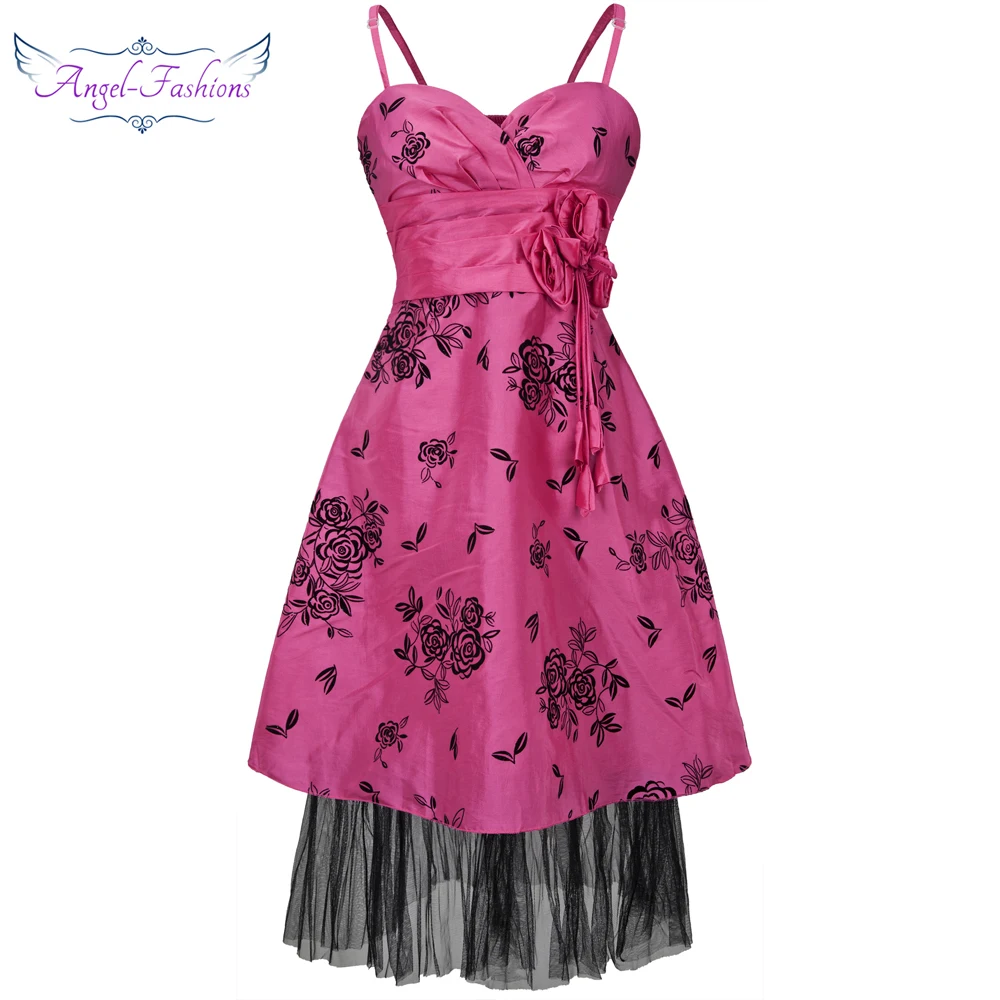 Плиссированные с v образным вырезом Цветочные Лук вечерние коктейльные платья