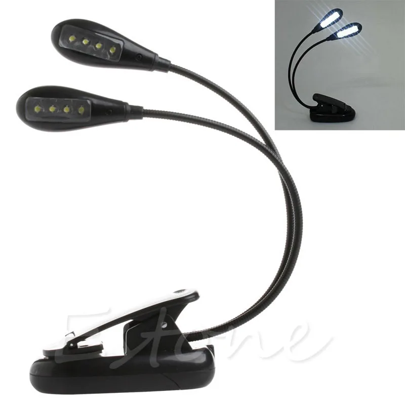 

Настольная лампа YAM 8 LED, яркая, двойная, гибкая, регулируемая, с зажимом