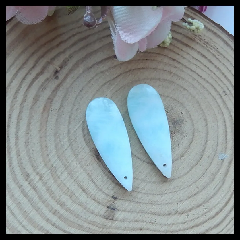Натуральный драгоценный камень Larimar Модные женские серьги бусины, бижутерия из полудрагоценных камней, 31x11x4 мм, 6,1 г