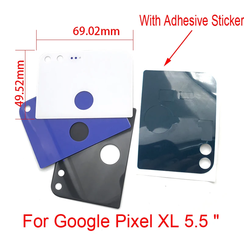 

Сменная стеклянная крышка для задней камеры HTC Google Pixel 5,0/XL 5,5 дюйма, клейкая наклейка, черный, белый, синий цвет