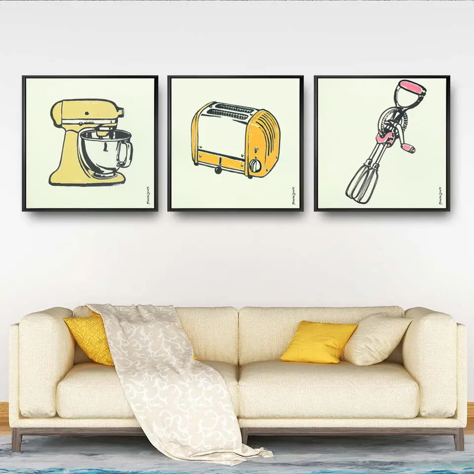 Настенная картина квадратный постер без рамы в стиле ретро для украшения дома