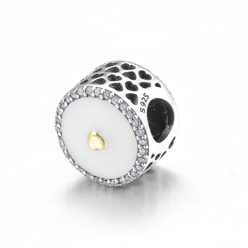 Fashion beautiful round 925 Sterling Silver DIY gift clear CZ fine beads Fit Original Pandora Charm Bracelet Jewelry making | Украшения и
