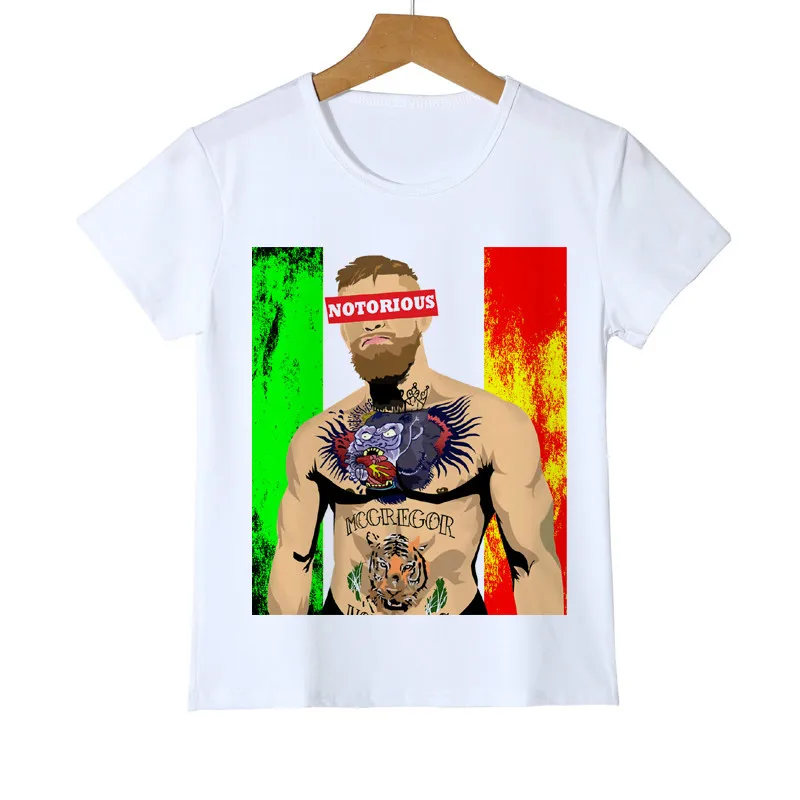 Летний топ для детей с 3d принтом Conor Mcgregor футболки Повседневная футболка