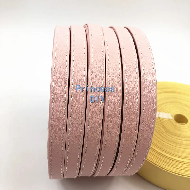 5 M/Lot Jewelry Making Findings L.Pink 10mm 30mm PU Ribbon Cord String Rope Faux Leather Bias DIY Chocker Necklace Craft Riband