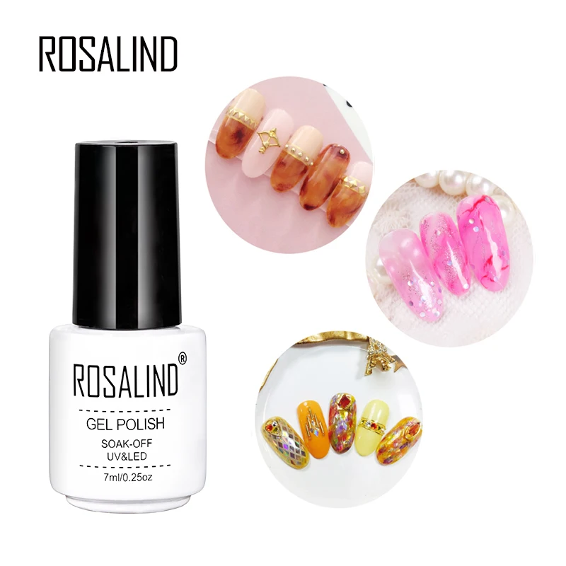 ROSALIND гель 1S 7 мл Цветной Гель лак для ногтей Новый используется с красочным клеем