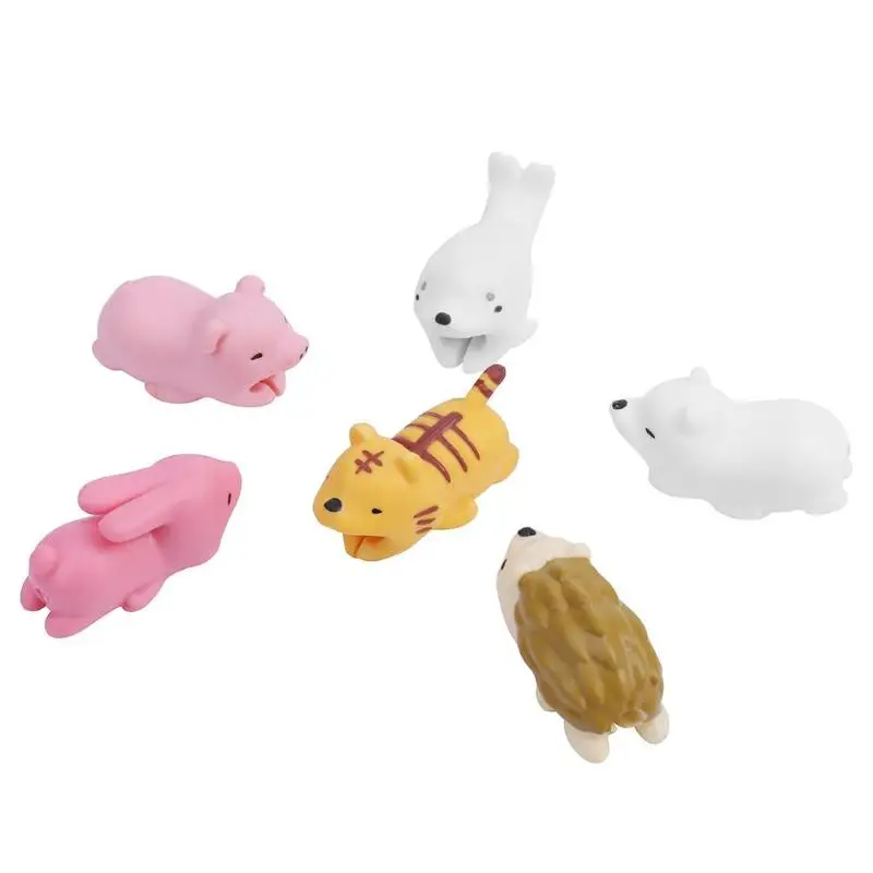 Животное защита для кабеля "укус" Chompers для iPhone USB зарядное устройство Держатель для сматывания кабеля Органайзер проводов для наушников Аксессуары