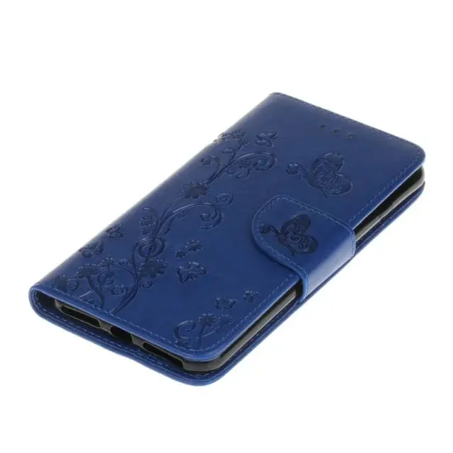 Туманно красоты Новый роскошный кожаный синий лук Флип чехол для iphone 8 iPhone 7 плюс