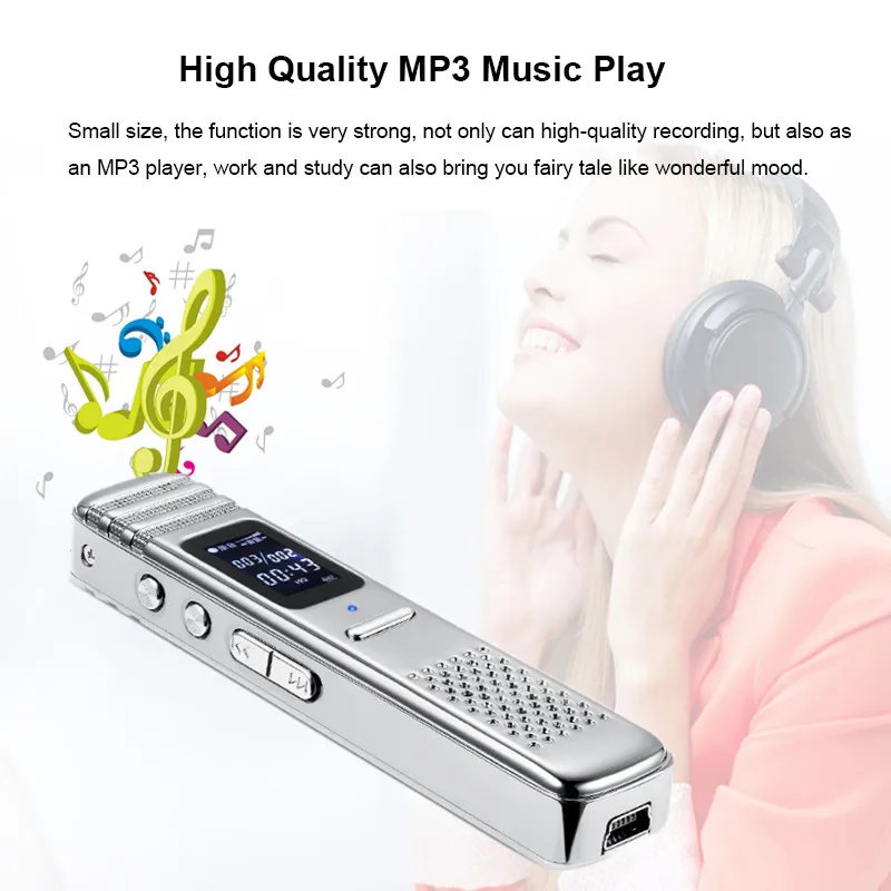 Hlton профессиональный 8 ГБ Цифровые диктофоны Портативный usb voice Запись MP3-плееры
