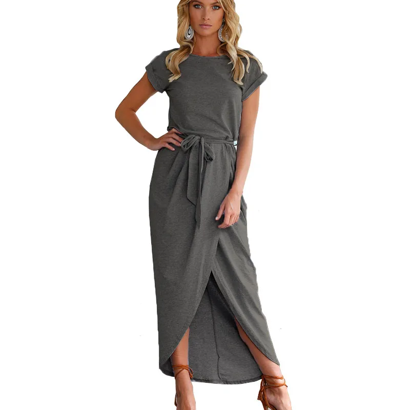 Летнее осеннее женское повседневное пляжное платье XS с коротким рукавом