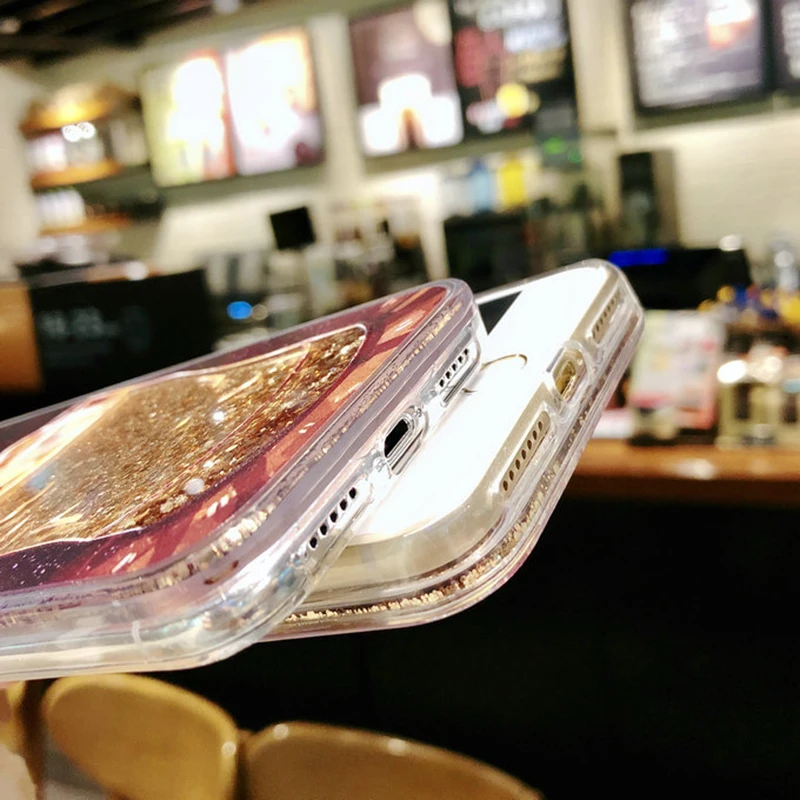 Чехол Kelibo с зыбучим песком для iPhone X 7 8 чехол телефона медведем 6 6s Plus XR XS Max