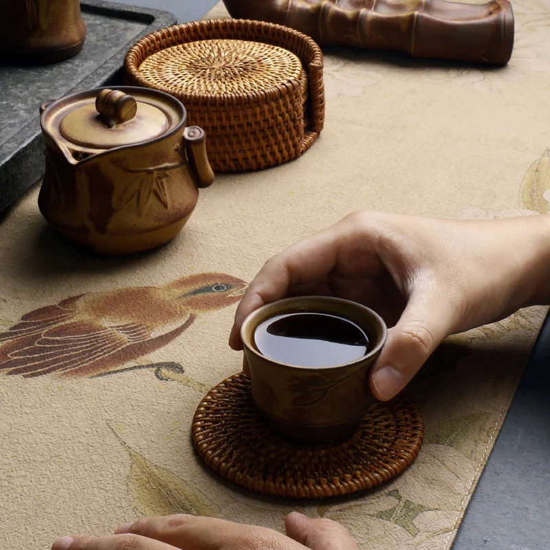 Принадлежности для чая кунг-фу фитинг в японском стиле настольный бегун занавес