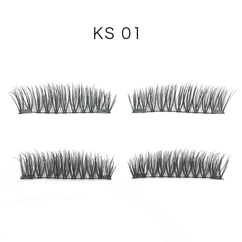 2 пары накладные ресницы на магнитах с магнитами мягкие ручной работы 3D Магнитные