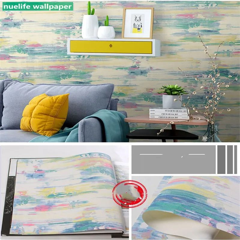 

3D Irregular Pattern Graffiti Oil Painting Net Pattern Background Wallpaper kids Room Internet Cafe TV Background Wall Paper