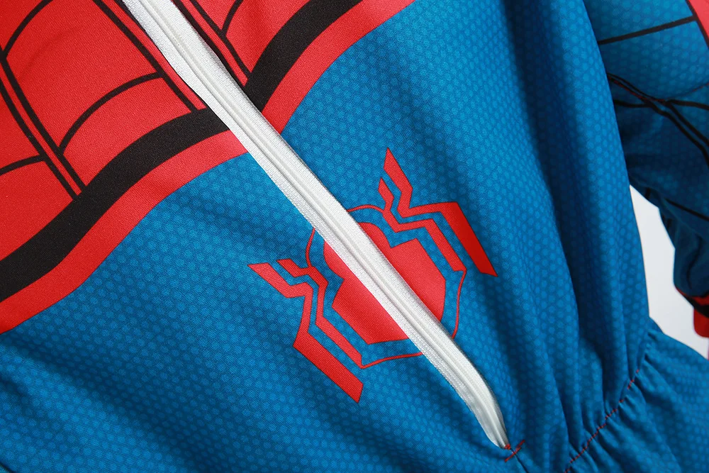 Человек паук косплей костюм для детей 3D принт спандекс Spidey боди мальчиков