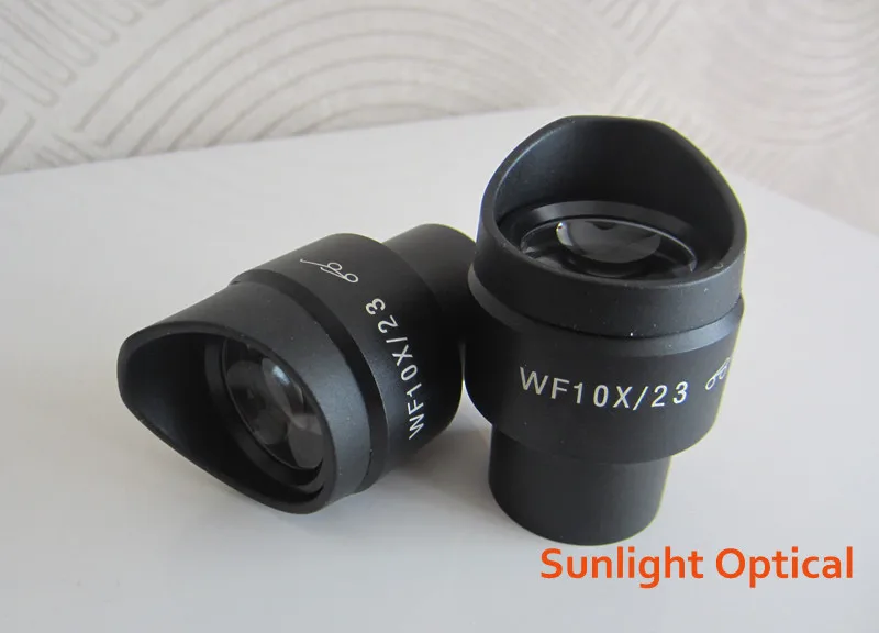 

WF10X/23mm Zoom Adjustable High Eyepoint Wide Angle Eyepiece Lens for Stereo Microscope 30mm with Rubber Eye Guards Shield Cups