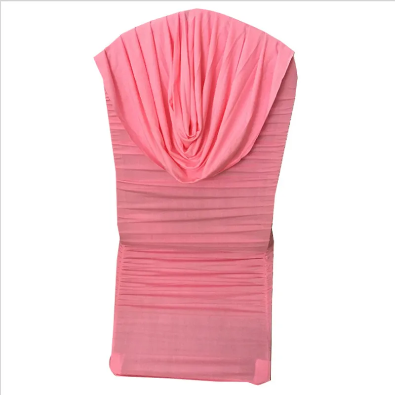 50PCS Wedding Chair Covers  Stretch ruched  Polyester Spandex Chair Cover for Weddings Banquet Restaurant Seat home textile